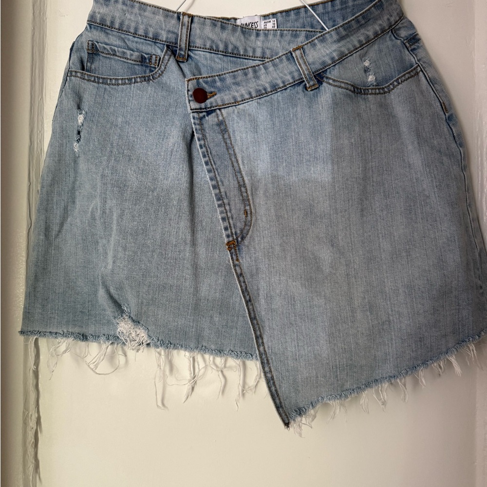 Princess Polly Light Blue Denim Skirt